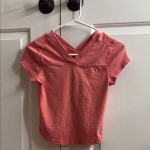 Free people coral baby tee